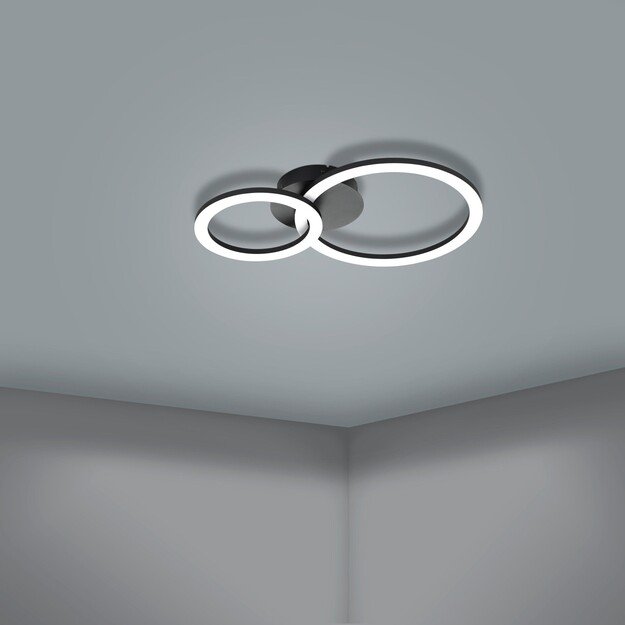 EGLO - Paranday-Z ceiling lamp w/circles black 44.5x30 - TW - Zigbee, Bluetooth 3