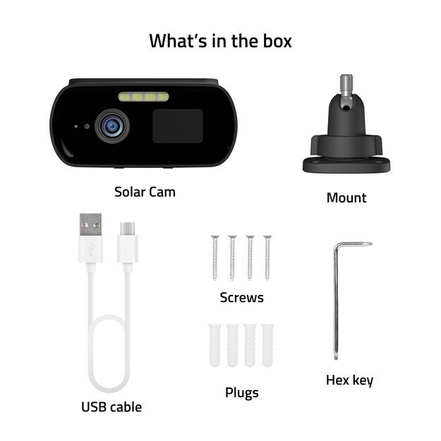 Hombli - Smart Solar Cam 2K, Black 2