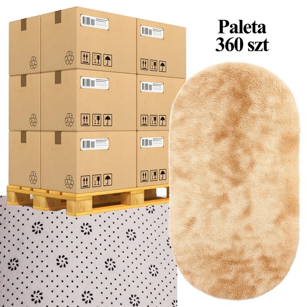 360x Dywan Plusz Mięciutki Shaggy Gęsty Włochacz Duży Puchaty do Salonu 160x60cm