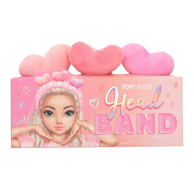 Topmodel - Head Band with Hearts BEAUTY and ME - Pink 2