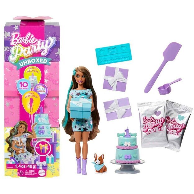 Barbie - Party Unboxed Brunette Doll (JFG72)