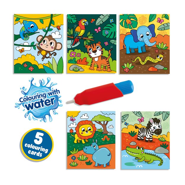 SES Creative - Colouring with Water - Safari Colouring Book - (S00131) 2