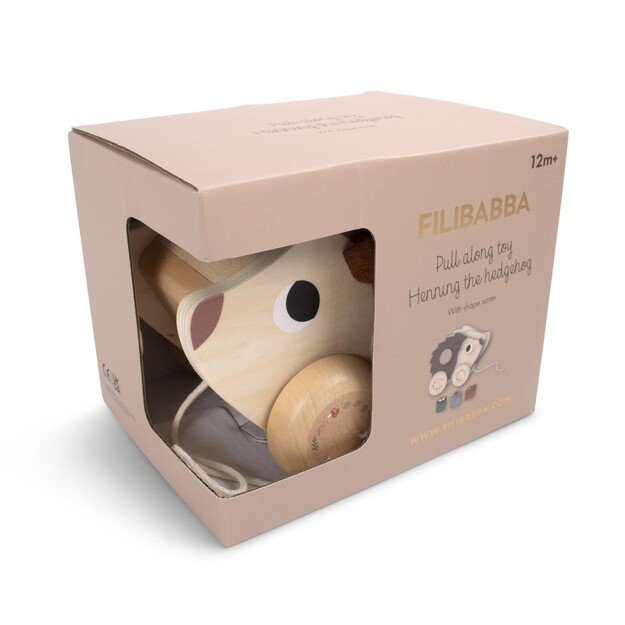 Filibabba - Pull along toy - Henning the hedgehog - (FI-03369)