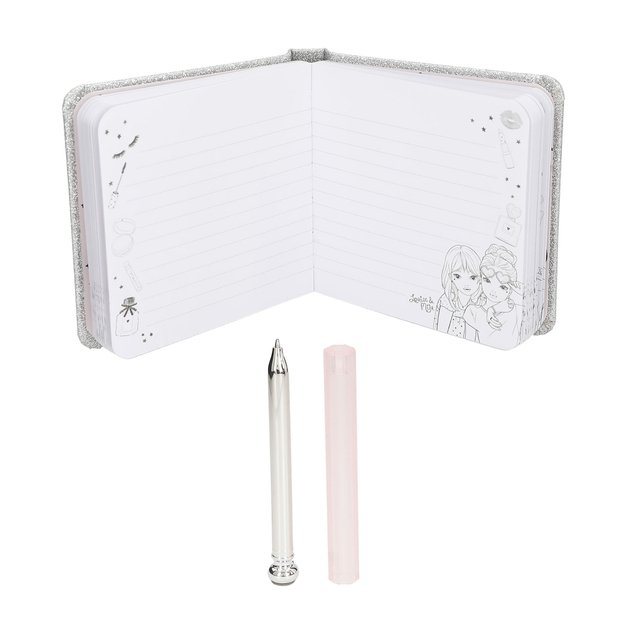 Topmodel - Beauty Notebook with Ballpoint Pen - Silver 2