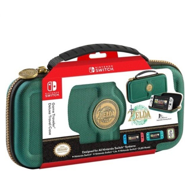 Nintendo Switch Game Traveler Deluxe Travel Case - Green Zelda Tears of the Kingdom