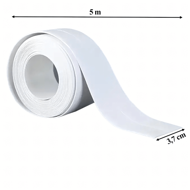 Taśma Wodoszczelna Uszczelniająca do Kuchni Łazienki Wanny 3,7 cm x 5 m 3