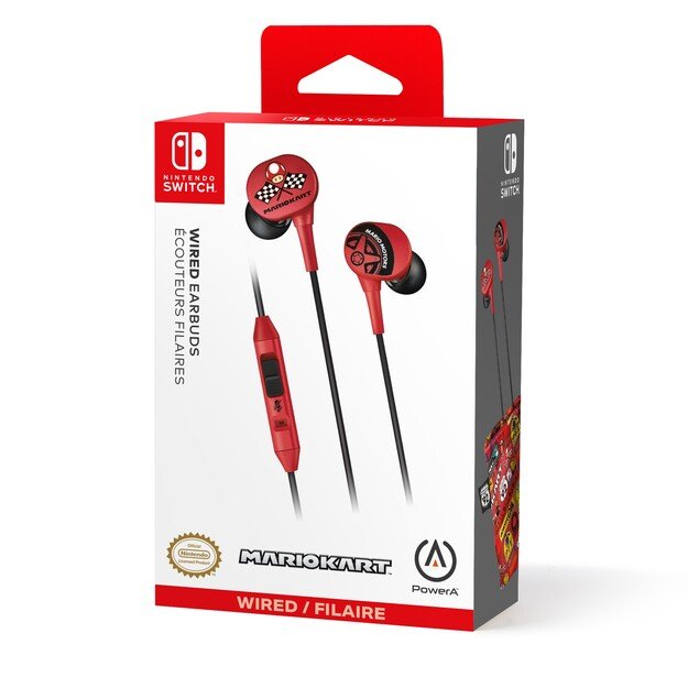 PowerA Wired Earbuds - Mario Kart Motors (Nintendo Switch)