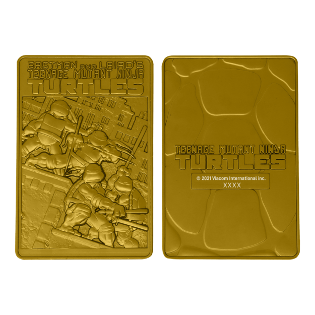 Teenage Mutant Ninja Turtles Limited Edition 24k Gold Plated Comic Book Cover Ingot