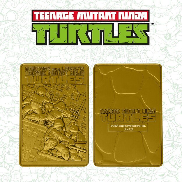 Teenage Mutant Ninja Turtles Limited Edition 24k Gold Plated Comic Book Cover Ingot