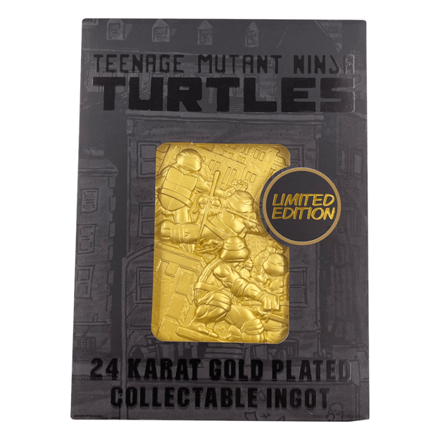 Teenage Mutant Ninja Turtles Limited Edition 24k Gold Plated Comic Book Cover Ingot