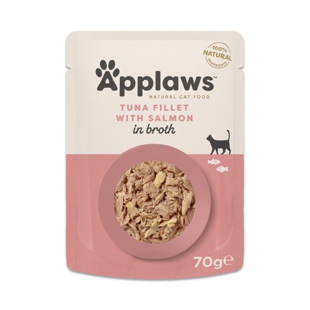 Applaws - Tuna Fillet with Salmon in Broth - 70g