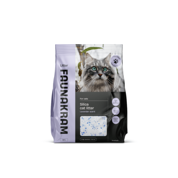 Faunakram -  3,8l Silica cat litter with lavender scent