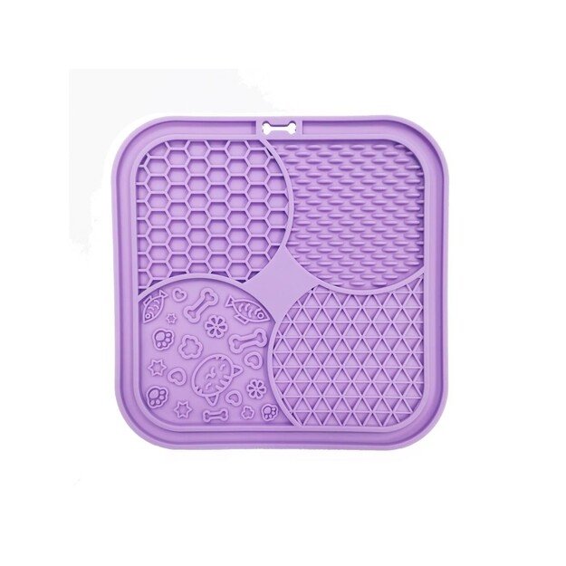 Nordic paws - Lickmat for Cat - Lily - Purple - 20x20cm