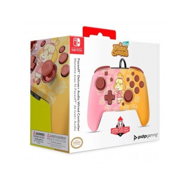 PDP Faceoff Deluxe Audio Wired Controller Isabelle Licensed Switch