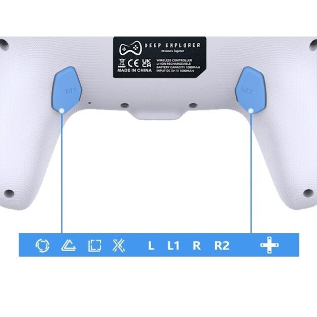 Deep Explorer Wireless Controller White PS4 / PS3 / PC