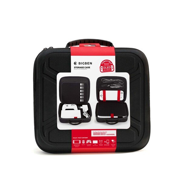 Bigben Storage Case Black Hard Case for Switch Including Docking Station Compatible with Switch Lite/OLED