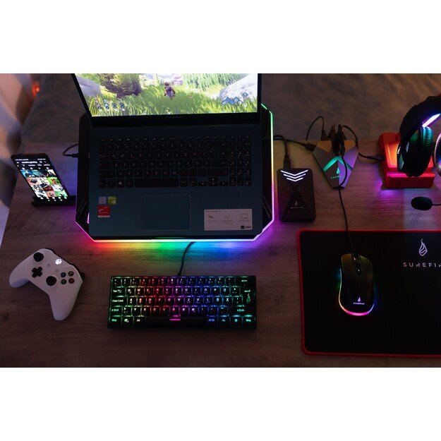 SUREFIRE - KingPin X1 60% Gaming RGB Keyboard QWERTY (Nor