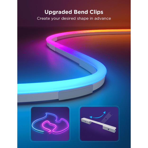Govee - 3M Neon Preinstalled Strip Light in striking white