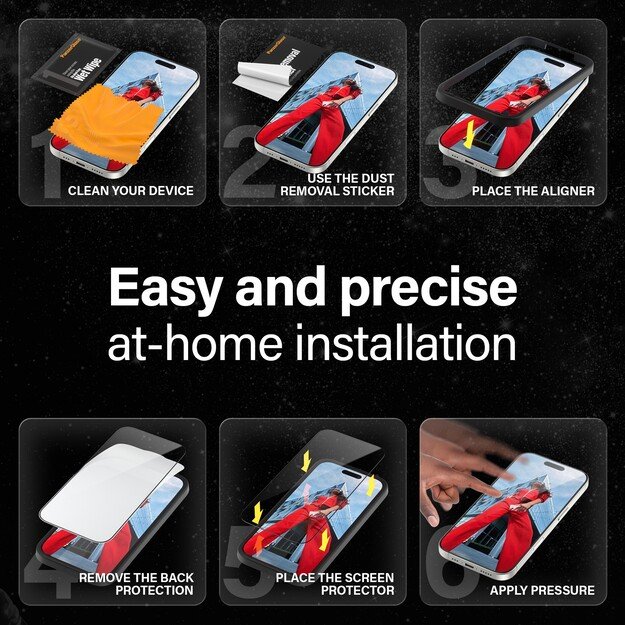 PanzerGlass - Ceramic Screen Protection - iPhone 16 Pro - Ultra Wide Fit