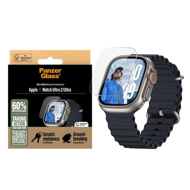 PanzerGlass - Screen Protection - Apple Watch  - Ultra 3 - Ultra-Wide Fit