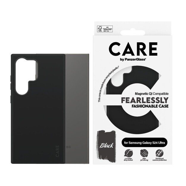 CARE by PanzerGlass - Case – Black with Qi Compatibility - Samsung Galaxy S24 Ultra