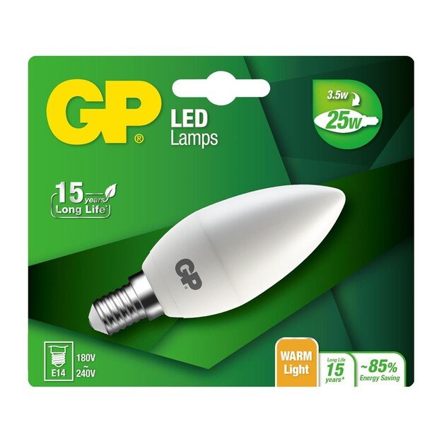 GP - LED Lamp Mini Candle, E14, 3.5W (25W), 250lm