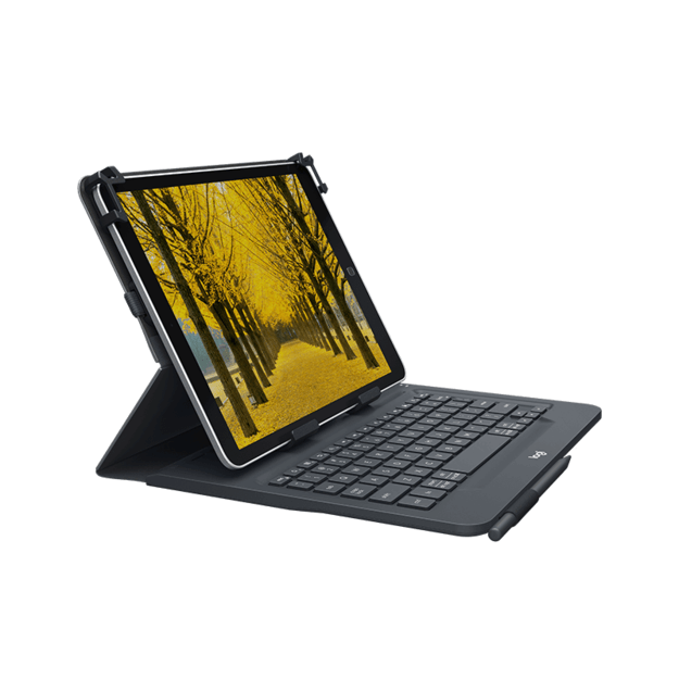 Logitech - 10'' Universal Folio w/Keyboard, Black (Nordic)