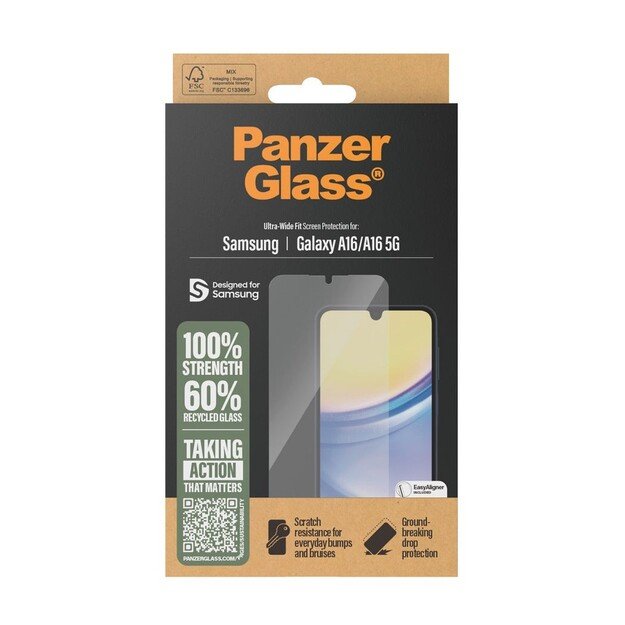 PanzerGlass - Screen Protector - Samsung New A15/ A16 5G - Ultra-Wide Fit