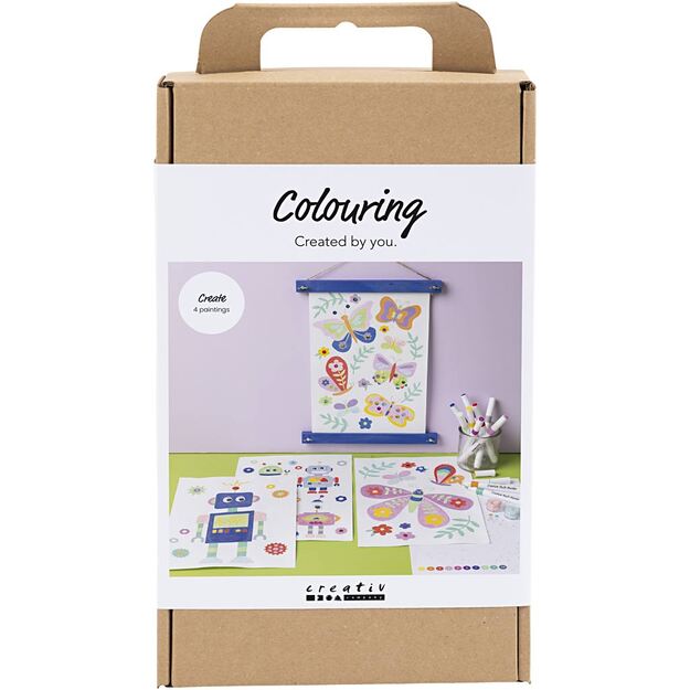 Creative - Craft Kit Colouring, Butterfly and robot, happy colours (977812)