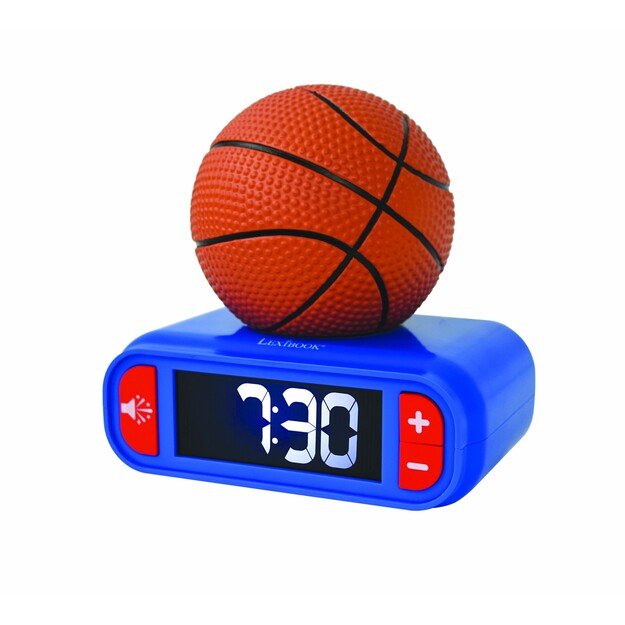 Lexibook - Digital Alarm Clock with 3D Basketball Night Light and Sound Effects - (RL800BA)