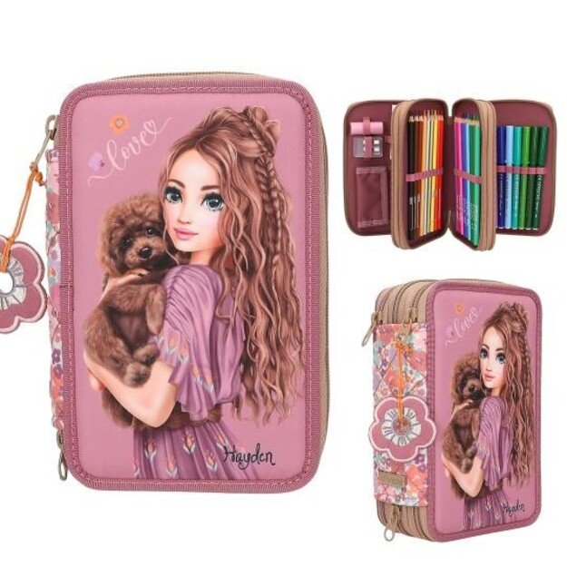 TOPModel - Triple Pencil Case FLORAL ( 0413055 )