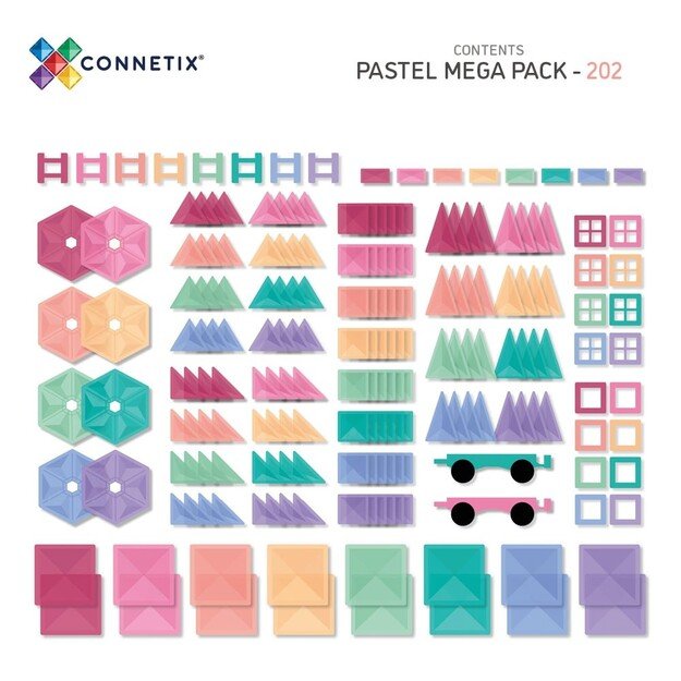 Connetix - Pastel Mega Pack 202 Pieces - (CT-P-00202-ME)