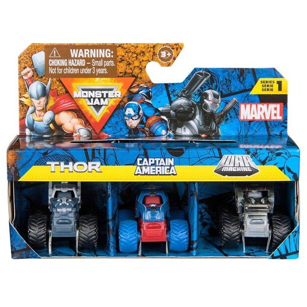 Monster Jam - Mini 1:87 Marvel 3 Pack Bundle asst (6070229)