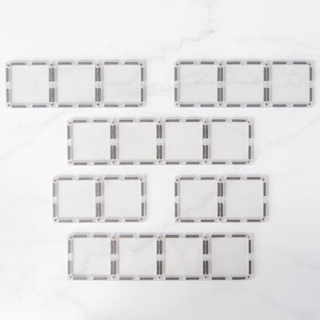 Connetix - Rectangle Pack - 12 Pieces - Clear (CT-C-00012-RE)