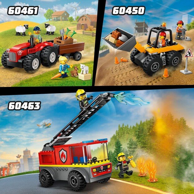 LEGO - LEGO City - Red Farm Tractor with Trailer & Sheep (60461)