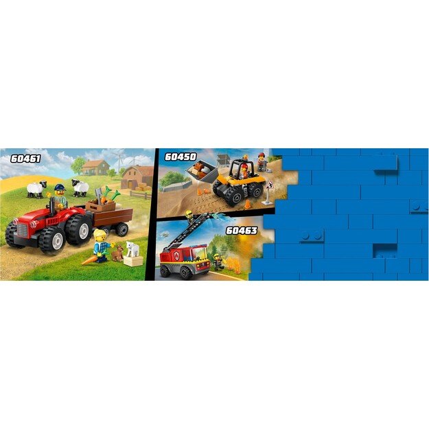LEGO - LEGO City - Red Farm Tractor with Trailer & Sheep (60461)
