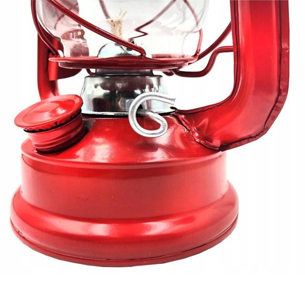 Lampa Naftowa Czerwona 24,5cm 4