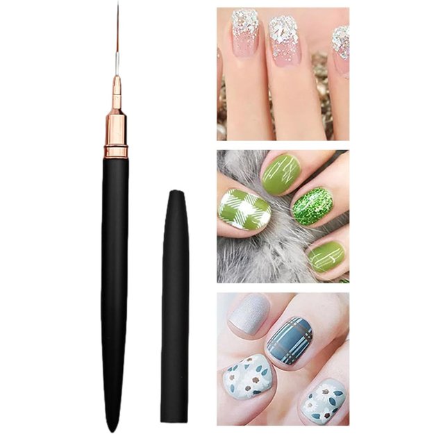 ZESTAW PĘDZLI PĘDZELKÓW DO ZDOBIENIA PAZNOKCI MANICURE WZORKÓW HYBRYDA ŻEL 25
