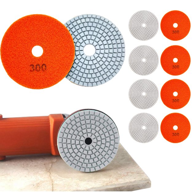 10x Tarcza Diamentowa Polerska 80mm do Szlifowania Gresu Płytek Na Rzep 300 4