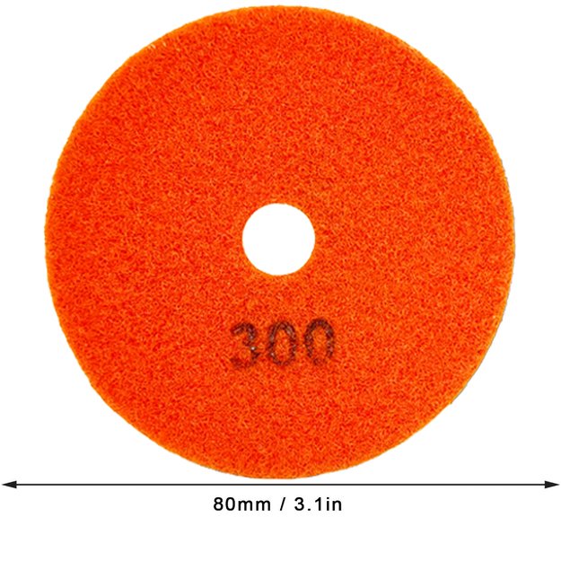 10x Tarcza Diamentowa Polerska 80mm do Szlifowania Gresu Płytek Na Rzep 300 12