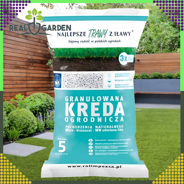 Premium granulated garden chalk for deacidification 20kg for plants