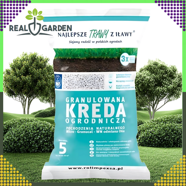 Premium granulated garden chalk for deacidification 20kg for plants