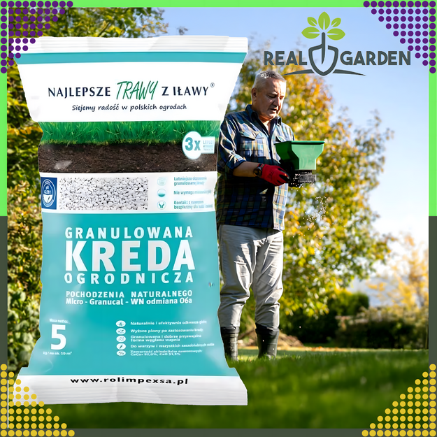 Premium granulated garden chalk for deacidification 20kg for plants