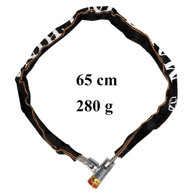 Dviračio ir motociklo apsaugos spyna, 2 raktai, tvirta, 65 cm 14