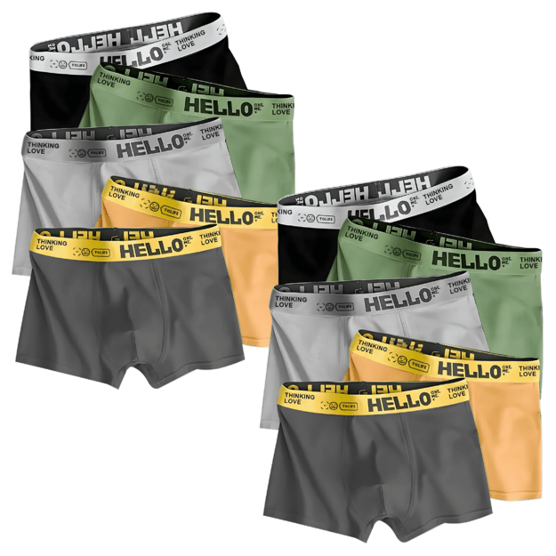10x Men's Boxer Briefs Mix Colors Multicolor Breathable Size XL