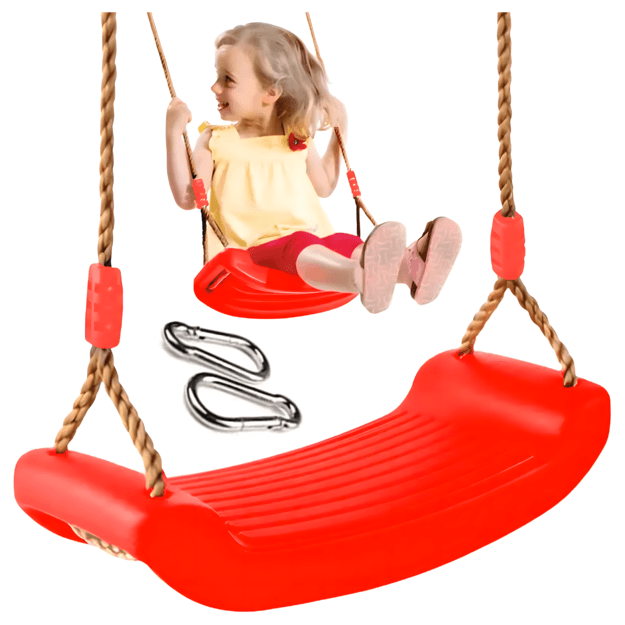 Garden Swing for Children, Bench, Board, Strong, Light + Carabiners