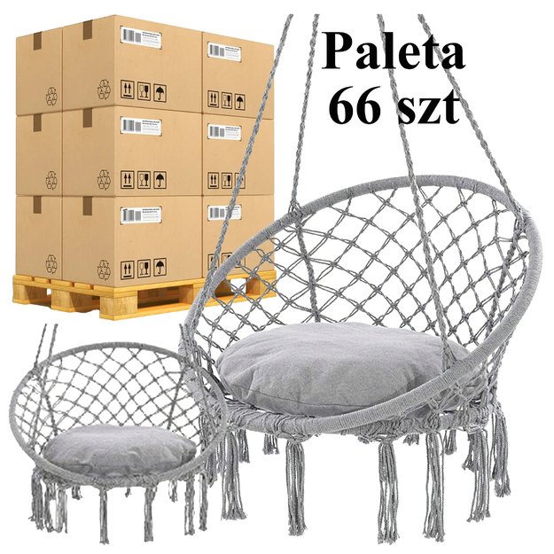 66x Fotel Wiszący Huśtawka Ogrodowa Bocianie Gniazdo na Ogród Balkon Boho
