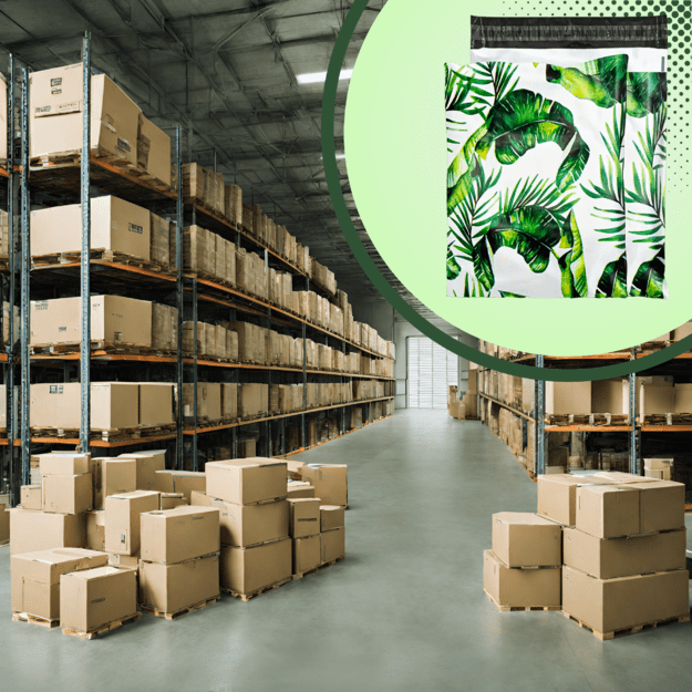 FOLIOPAKI KURIERSKIE MOCNE KOPERTY 255x370 ZIELONE LIŚCIE 50szt 35