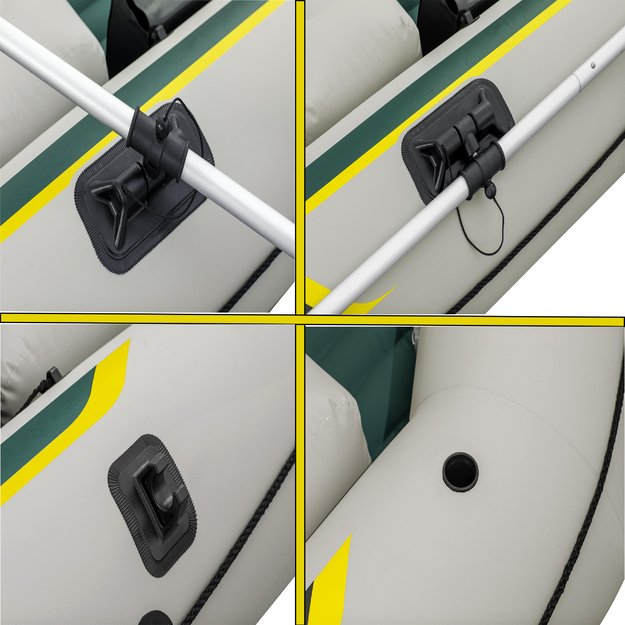Bestway 65157 Ponton Ranger Elite X4 3.20x1.48 m + Akcesoria Wiosła Pompka  13