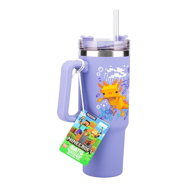 Minecraft Purple 900ml Insulated Cup and Straw 6